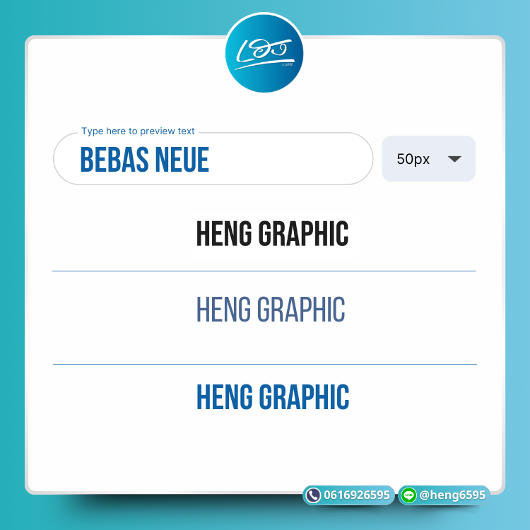 Fonts Bebas Neue